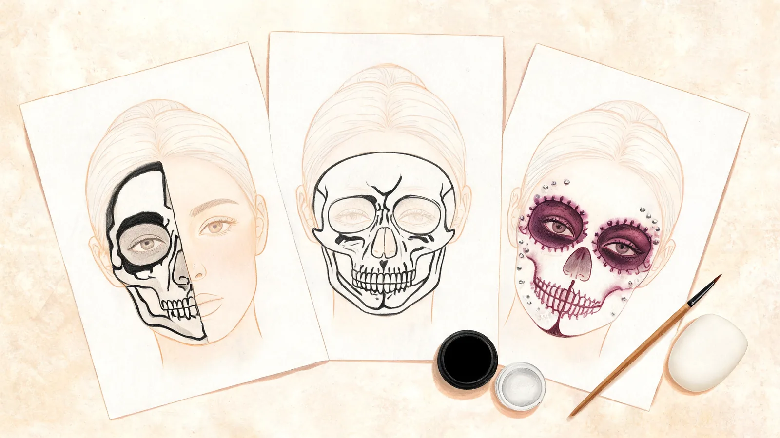 Skeleton Face Paint Ideas: 7 Styles to Preview and Paint